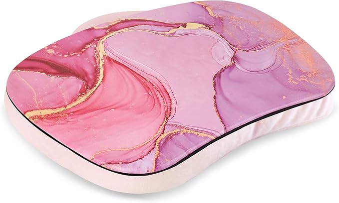 Lap Laptop Desk - Portable, Fits up to 15.6 inch Laptop, with Pillow Cushion, Media Slot, Anti-Slip Ledge, Ergonomic Cushion