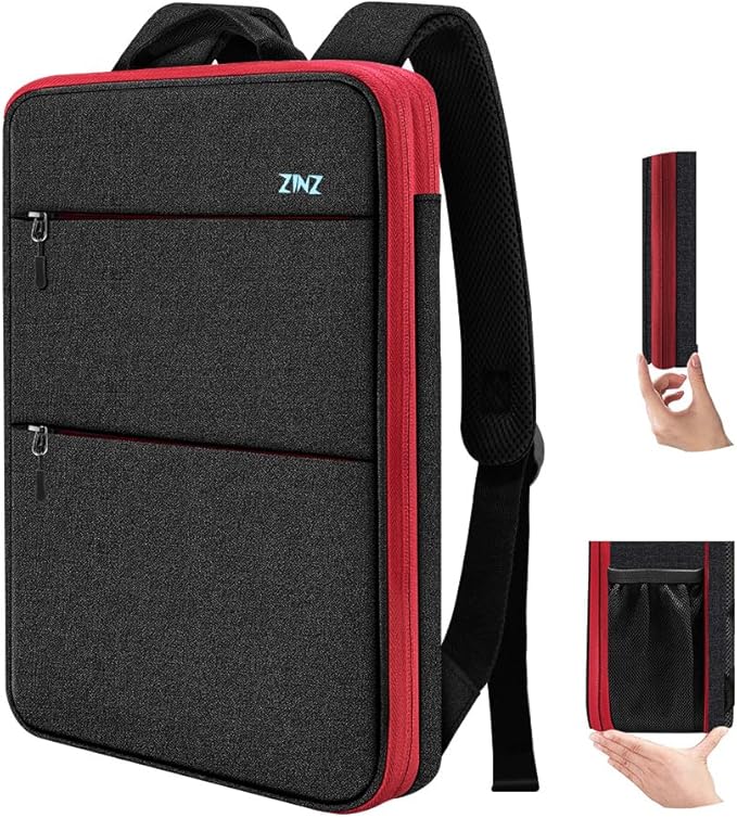 ZINZ Slim & Expandable Laptop Backpack 15 15.6 16 Inch Sleeve with USB Port, Spill-Resistant Notebooks Bag Case for Most 14-16 Inch MacBooks Surface-Books Dell HP Lenovo Asus Computers,B01RD01
