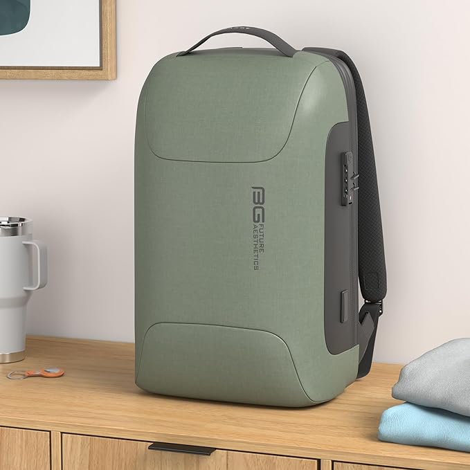 BANGE Business Backpack with USB Charging Port, Anti Theft Laptop Backpacks Fit for 15.6 INCH,Men Travel Backpack with Water Bottle Holder for Men and Women