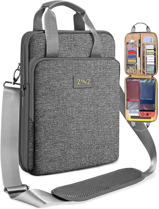 ZINZ Slim & Expandable Case 12.9 13 inch Travel Laptop Shoulder Bag for MacBook Air 13" M3/M2/M1, MacBook Pro 13" M2/M1, iPad Pro 12.9"/13"/11", iPad Air 13",L01G03