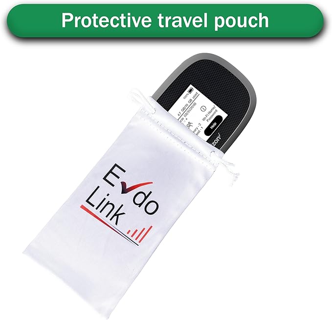 Verizon Wireless Jetpack Inseego MiFi 8800L | Free VPN Mobile Hotspot for Travel | 4G Mobile Portable WiFi | Unlocked Globally | Near 5G Speed up to 1200 Mbps | EVDO-LINK Bundle - Verizon Sim Card