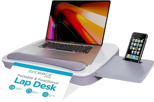 Sofia + Sam Multi Tasking Lap Desk (Silver) | Supports Laptops Up to 15 Inches