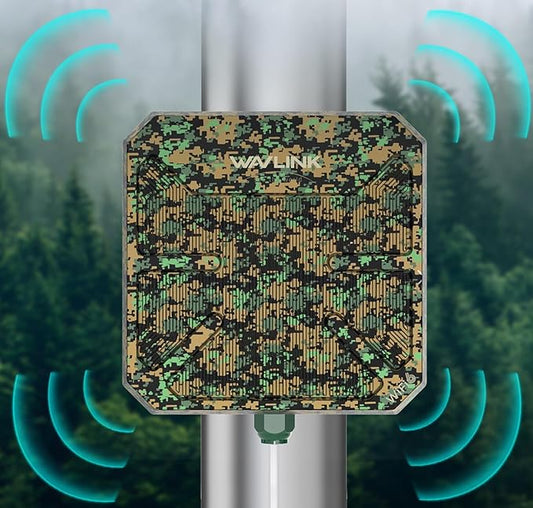 WAVLINK AX3000 Outdoor WiFi 6 Extender, Dual Band Long Range WiFi Repeater/Wireless Access Point/Router with PoE/ 3KM PtP Transmission, IP67 Waterproof, Supports Up to 256 Devices for Camping, Farm