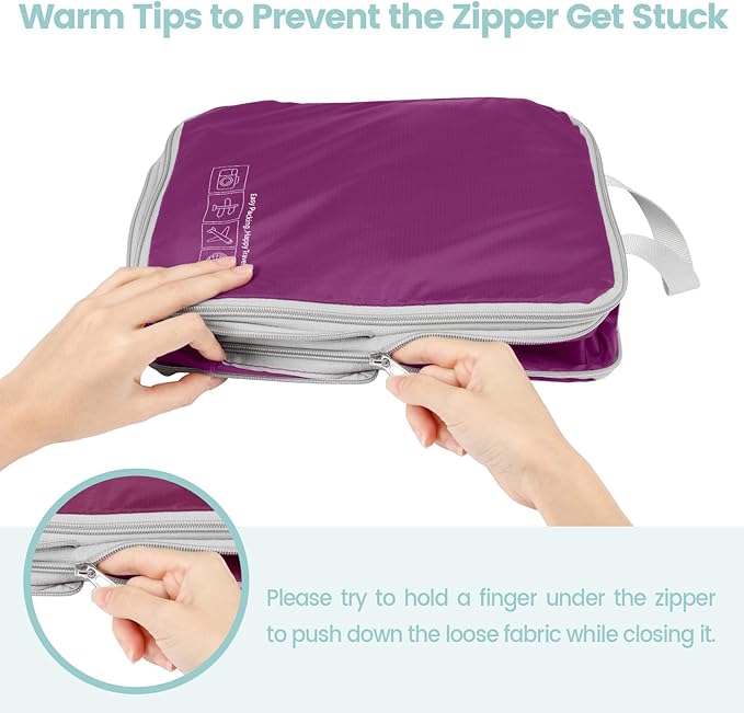 Cambond Compression Packing Cubes for Travel Women - Travel Bags Luggage Organizers Travel Essentials Compression Cubes for Travel Carry on Suitcases Organizer