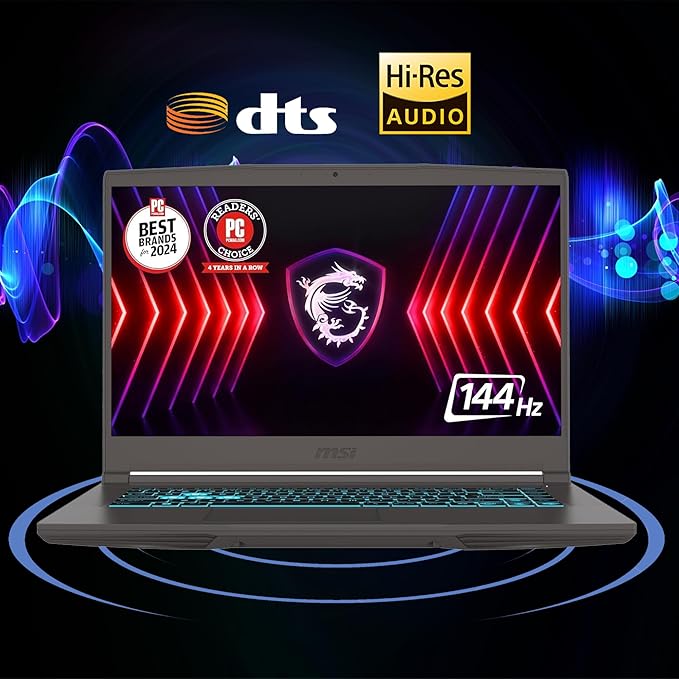 msi Thin 15 Gaming Laptop 15.6" FHD IPS 144Hz Intel Octa-core i5-13420H (Beats i7-12650H) 16GB RAM 512GB SSD GeForce RTX 4050 Backlit USB-C Wi-Fi6E Win11 ICP Hub