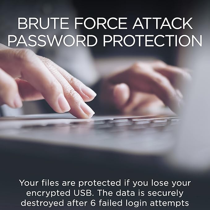 Integral 64GB Courier-197 256-Bit Hardware Encrypted 3.0 USB Secure Flash Memory Drive - Certified to FIPS 197, Brute-Force Password Attack Protection & Super USB3.0 Transfer Speeds