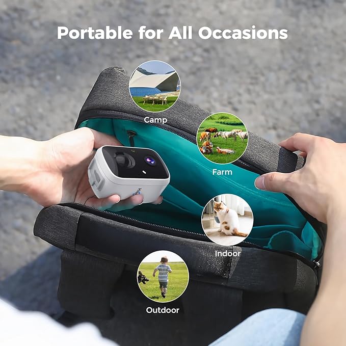 Hiseeu Solar Camera Security Outdoor, 4 Pack 100% Wireless 3K 4MP Surveillance Indoor WiFi Smart Cameras for Home Security Outside, PIR/AI Motion Detection, Waterproof, Color Night Vision, 2-Way Audio