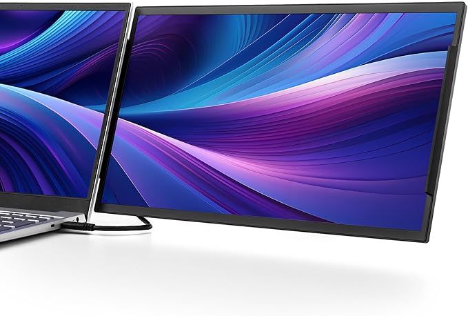 SideTrak Swivel 15.6" Portable Monitor for Laptop | Patented 360° Swivel Hinge, FHD Dual Screen w/Kickstand, Laptop Screen Extender | USB-C, Mac, PC, Chrome Compatible