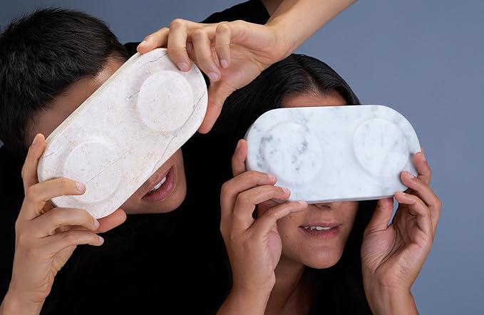 Einova Dual Classic Stone – Dual Wireless Charging Pad in Genuine Marble, Designed in Italy, Integrated 6 ft USB-C Cable, Smartphones, Wireless Earbuds, Smartwatches – Black Marquina Marble