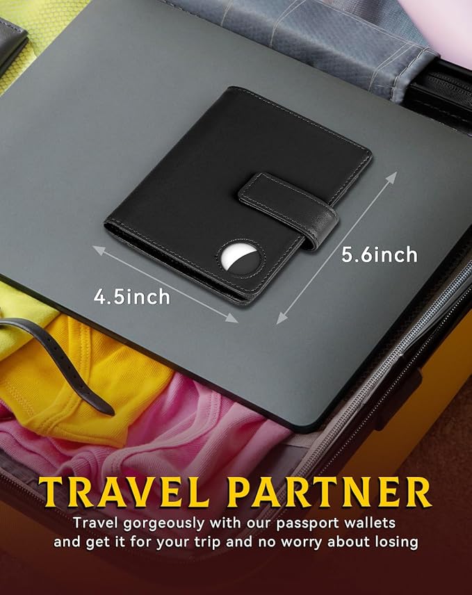 Passport Holder Wallet Cover Case for Women and Men,RFID Blocking,Passport Case,Travel Accessories (Black)