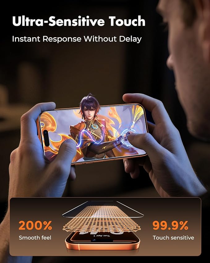 UNBREAKcable 3-Pack Screen Protector for iPhone 17 Pro Max, Double Shatterproof Tempered Glass [Easy Installation Frame] [9H Hardness] [99.99% HD Clear] [Case Friendly] for iPhone 6.9 inch