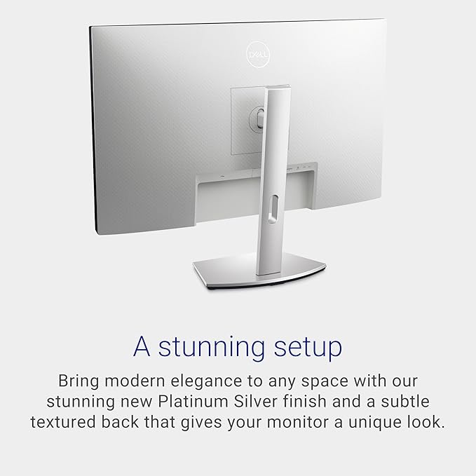 Dell S2722DC Monitor - 27-inch WQHD (2560x1440) 75Hz 4Ms Display, AMD FreeSync, Built in Speaker, USB Type-C Connectivity, Height/Pivot/Swivel/Tilt Adjust - Platinum Silver