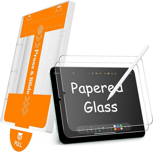 SPARIN 2 Pack Paper Glass Screen Protector for iPad Mini 7 (A17 Pro) & iPad Mini 6 8.3 inch (7th/6th Gen, 2024/2021), Matte Film for Drawing/Writing with Auto Application Tray