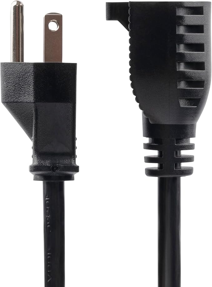 StarTech.com 10ft (3m) Power Extension Cord, NEMA 5-15P to NEMA 5-15R AC Power Cable, 10A 125V, 18AWG, Outlet Extension Power Cable, Black Extension Cord - UL Listed, TAA (231A-8A00-POWER-CORD)