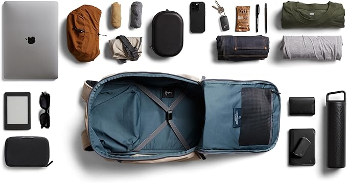 Bellroy Transit Workpack Pro (22L work bag/commuter backpack, fits 16” laptops; organization for travel and commutes)- Stone