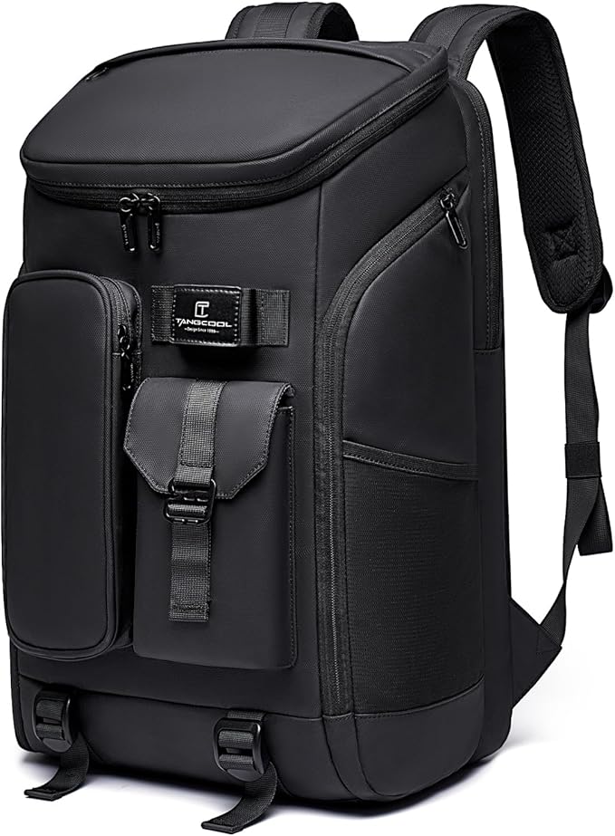 Carry on Travel Backpack for Men Women,30L Multi-Pocket 17.3inch Laptop Backpack, Sports Gym Tennis Badminton Backpack with Shoe Compartment-Black