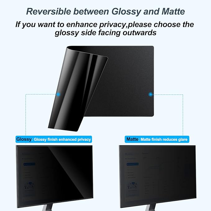 [2-Pack] 24 Inch Privacy Screen for Monitor Computer Screen Privacy Filter for 16:10 Widescreen Monitor Desktop PC Monitor Privacy Film Monitor Privacy Shield and Anti-Glare Protector