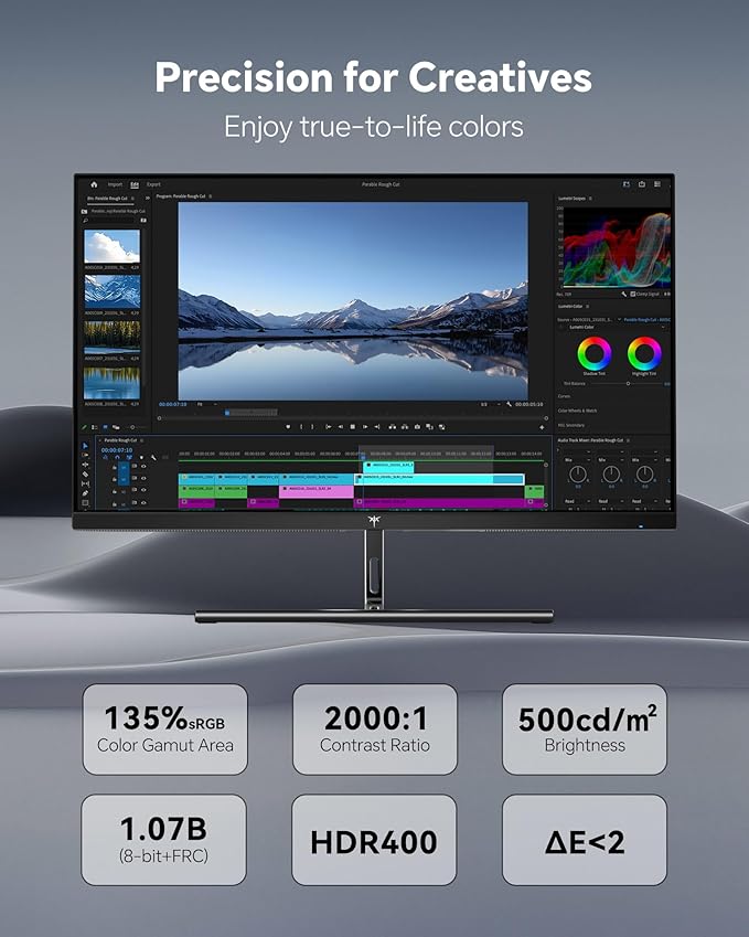 KTC 27 Inch 5K Monitor, 5120 x 2880 5K2K Monitor with 65W Type-C Port, Dual Mode Computer Monitors Compatible with Mac mini, IPS Panel, HDR 400, 217 PPI, 135% sRGB, HDMI DisplayPort, Tilt, H27P3