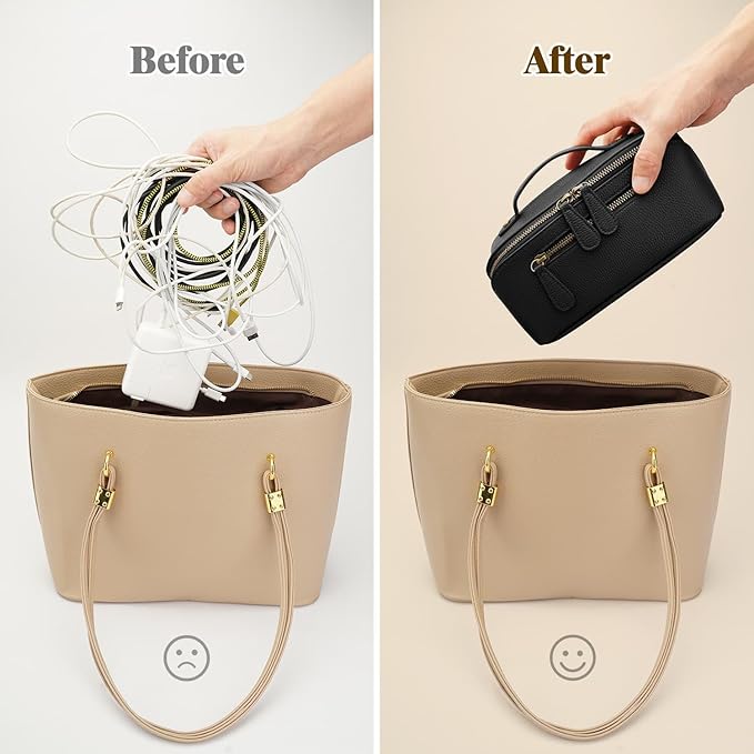 Camera Sling Bag, Waterproof PU Leather Crossbody Camera Bag for DSLR/SLR/Mirrorless, Small Shockproof Case with Removable Dividers for Photographers (Black Tech Pouch 2L)