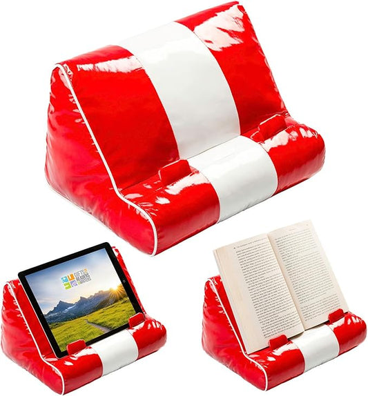 Gifts for Readers & Writers Pillow Tablet Stand for Bed Diner - Premium Cushioned Holder for Hands Free Reading, Stylish Tablet Holder for Bed, Kindle Pillow Stands & Lap Ipad Holders