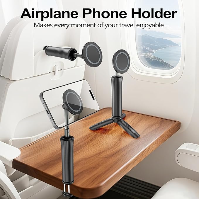 Phone Holder Stand for Desk,Adjustable Phone Holder for Recording,iPhone Stand for Filming,Cell Phone Stand Office Camping Travel Essentials,Detachable Tripod, Magnetic Stand for iPhone,Galaxy