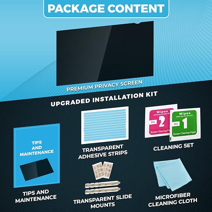 Privacy Screen Filter for 28 Inches Desktop Computer Monitor, Screen Protector Size is 24.4 inch Width and 13.5 inch Height, Aspect Ratio 16:9