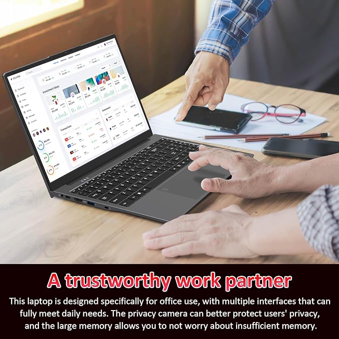 Laptop 15.6-Inch 16gb Ram | 512GB SSD Win 11 | N95 Processor (Up to 3.4ghz) | 16gb Ram | 512GB SSD | 60wh Battery | WiFi 5 and Bt 5 | USB 3.0, Minihdmi | Fingerprint Unlock | Numeric Keypad