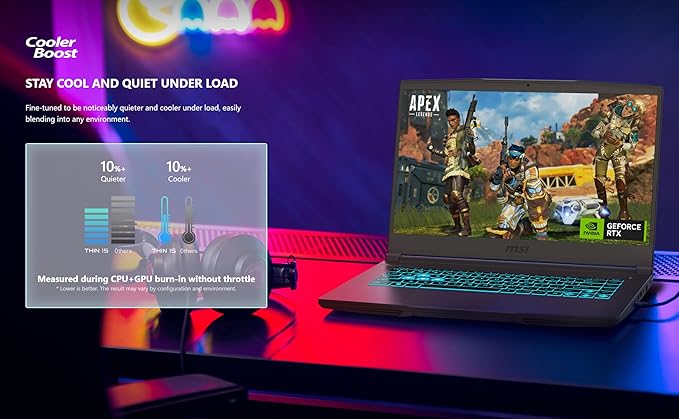 MSI Thin 15.6 inch FHD 144Hz Gaming Laptop-Intel Core i5-13420H-NVIDIA GeForce RTX 3050 -Window 11 Pro-W/Mouse pad (64GB RAM | 1TB PCIe SSD)