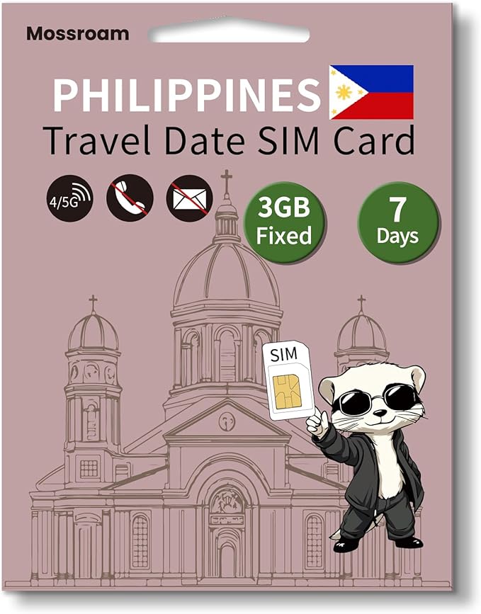 3-in-1 SIM Card for The Philippines– Prepaid Data Plans | Fixed Data 3GB,7 Days | Unlimited 4/5G Speed Internet