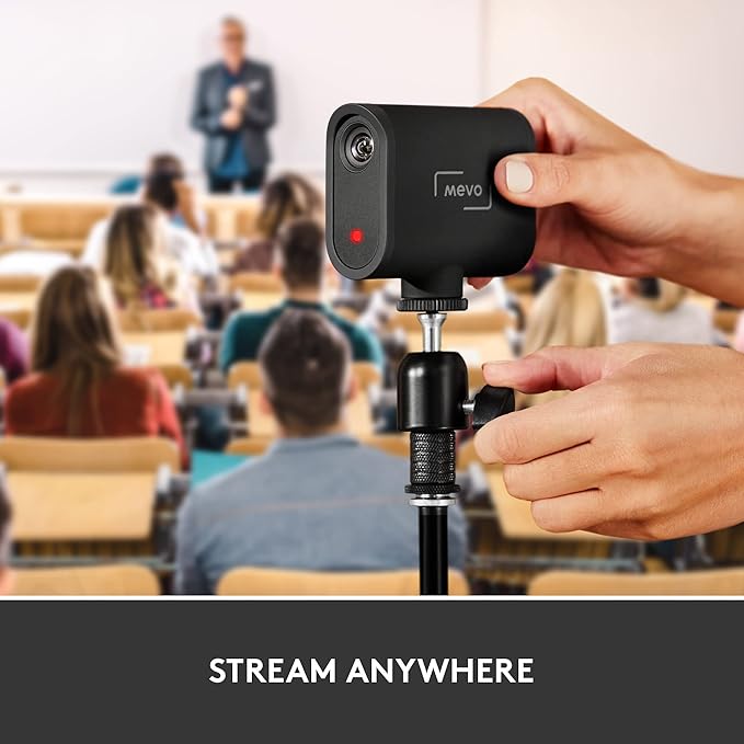 Logitech for Creators Mevo Start 3-Pack Wireless Live Streaming Cameras, for Multi-Camera HD Video,App Control and Stream via Smartphone or Wi-Fi