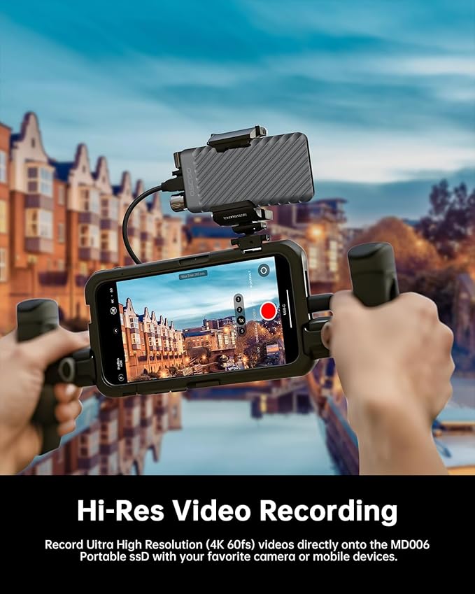 4TB Portable SSD, Up to 2000MB/s, USB 3.2 Gen 2x2 External Solid State Drive, Dual USB-C&A, Compatible with iPhone 15/16/14, Android, Mac, Laptops, Tablets, Smart TVs, Cameras, Game Consoles