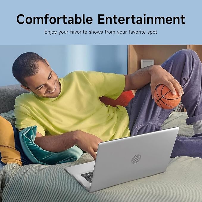 HP High-Performance 17.3" Laptop, 17.3" HD+ Touchscreen, 8-Cores Intel i3-N305, 32GB RAM, 128GB eMMC + 1TB PCIe SSD, Webcam, HDMI, Numeric Keypad, Wi-Fi 6, Windows 11 Pro, Silver