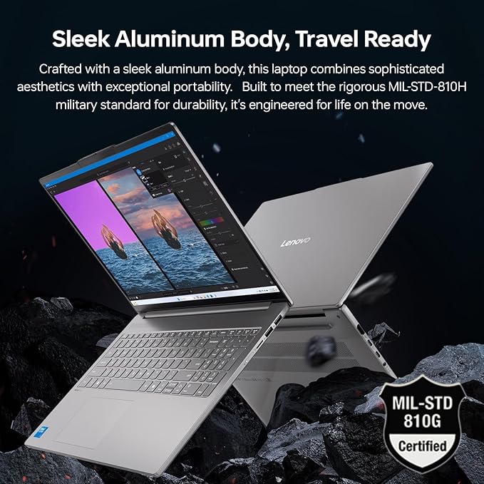 Lenovo 2025 IdeaPad Slim Business AI-Powered Laptop, 16" WUXGA Touchscreen, Intel Core 7 240H, 64GB DDR5 RAM, 2TB SSD, Copilot, Webcam, Backlit, Wi-Fi 6, W11P, Bundle with ADATA 512GB External SSD