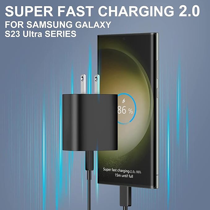 45W Super Fast Charger Type C, USB-C Fast Charger for Sumsung S25 Ultra/S25/S25+/S24 Ultra/S24/S24+/S23 Ultra/S23/S23+/S22 Ultra S22+/S22 ultra/S22