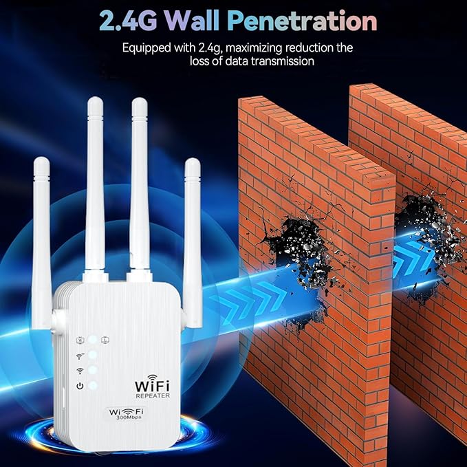 WiFi Extender, 2025 Fastest WiFi Booster,WiFi Extenders Signal Booster for Home, WiFi Repeater with Ethernet Port Covers up to 9880sq. ft and 55 Devices-Medium-2.4GHZ
