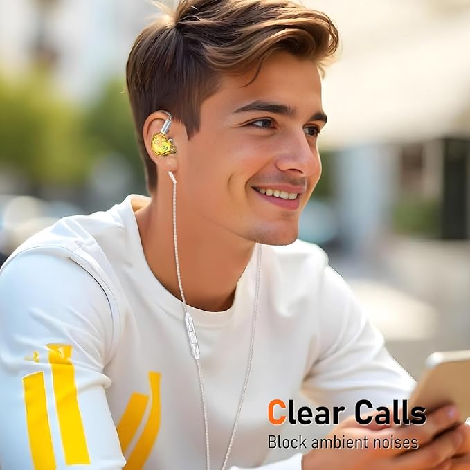 Vibes 202ML Wired Earbuds - HiFi in Ear Headphones - Noise-Isolating Ear Buds w/ Mic - Clear Sound, Deep Bass, Comfort-Fit Earphones - MMCX–Lightning for iPhone 5–14, Silver Plated Cord, Carrying Case