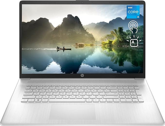 HP 17t Laptop, 17.3" HD+ Touchscreen, Intel Core i5-1135G7, 32GB RAM, 1TB SSD, Fingerprint Reader, Webcam, HDMI, Backlit KB, Wi-Fi 6, Windows 11 Home, Silver