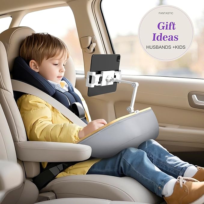 UPERGO Tablet Kindle Stand Pillow, iPad Pillow Holder for Lap with Soft Bean Bag, Fits 4.7 to 12.9 Inch Tablets, Ideal for Hands-Free Reading and Relaxation on Sofa, Couch, Bed, Car