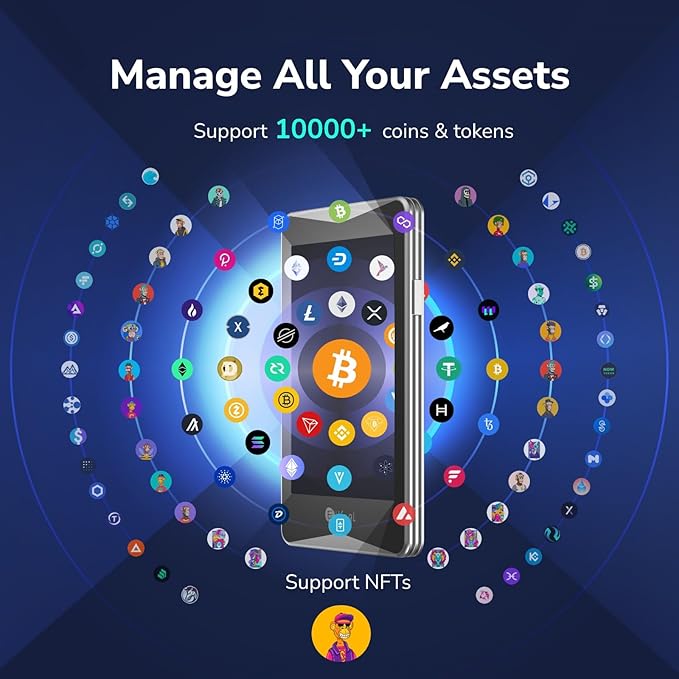 ELLIPAL Titan 2.0 Crypto Cold Wallet, 100% Offline, Air-gapped - Secure Wallet for 10000+ Coins & Tokens & NFTs