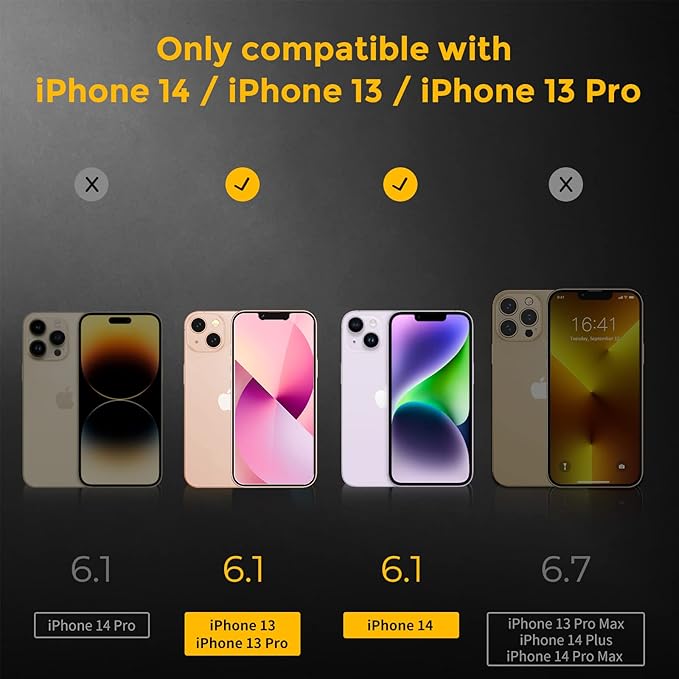 UNBREAKcable 3 Pack Screen Protector for iPhone 13/13 Pro, Double Shatterproof Tempered Glass [Easy Installation] [HD Clear] [Case Friendly] for iPhone 6.1 inch