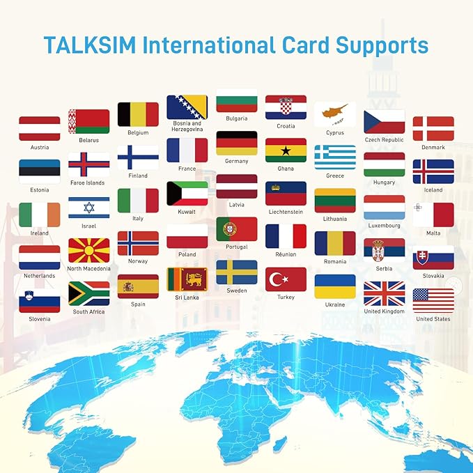 International Data Only SIM Card 12GB 60 Days, 4G LTE Travel SIM Card Supported 45 Countries USA, UK, Europe, Asia. Africa, Ideal for Business Trip and Europe Travel, No Contract