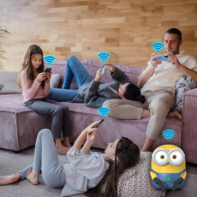 Davolink Minions Bob WiFi 6 Router for Home - Turbocharge Your Internet with Minions Magic Secure Travel WiFi Router - Gaming Router