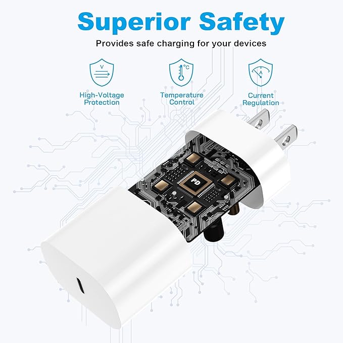 30W iPhone 17/16/15/14/13/12 Charger Fast Charging Block with 6FT Long C to Type C& Lightning Cable.Fast Charging for All iPhone/iPad and Galaxy Series (White 2)