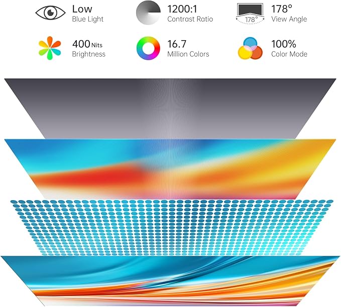 VILVA 4K Portable Monitor, 15.6'' IPS 3840x2160 UHD Computer Monitor, 100% Adobe RGB Gaming Monitor USB C HDMI Portable Travel Display w/Speakers Smart Cover for Laptop Xbox PS4 Switch Phone Mac