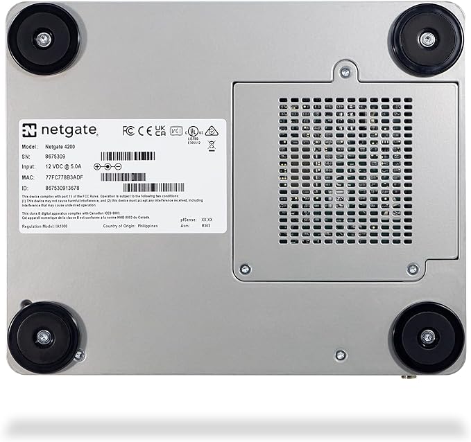 Netgate 4200 MAX pfSense+ Security Gateway | Firewall, Router, VPN | Lifetime TAC Lite Support | 4x 2.5 GbE Ports | Protect your network with a fully featured, professional network security appliance.