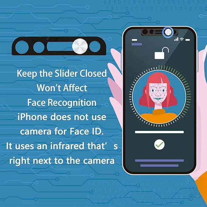 Phone Front Camera Cover,Webcam Cover Compatible for iPhone X/XR/XS/XS Max, iPhone 11/11 Pro/11 Pro Max,iPhone 12/12 Mini /12Pro /12Pro Max,Protect Privacy and Security,Not Affect Face ID