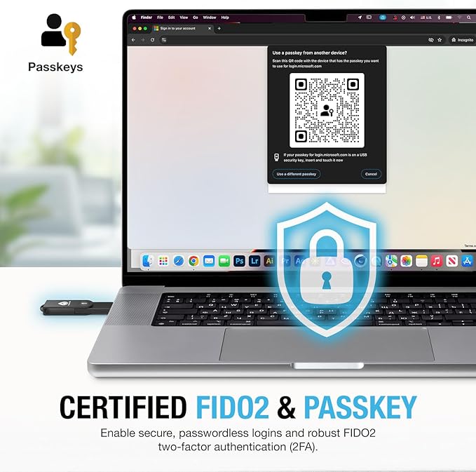Thetis Pro-C FIDO2 Security Key Passkey Device with USB C & NFC, TOTP/HOTP Authenticator APP, FIDO 2.0 Two Factor Authentication 2FA MFA, Works with Windows/macOS/Linux/Gmail/Facebook/Dropbox/GitHub