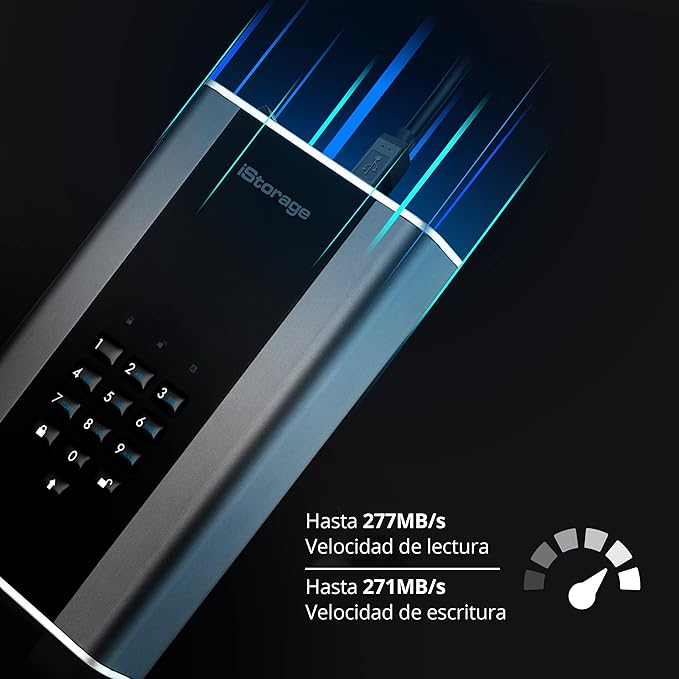 iStorage diskAshur DT2 256-bit 3TB | FIPS Level 3 Certified | Secure encrypted Desktop Hard Drive | Password Protected