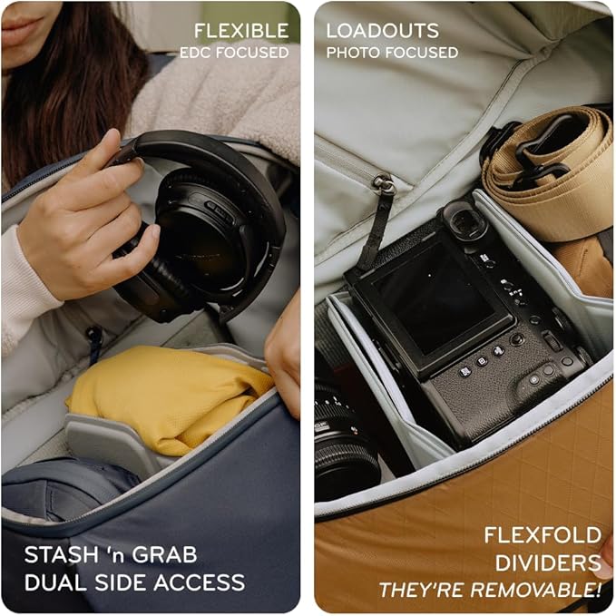 Peak Design Everyday Backpack 30L, Ocean, MagLatch Top, Dual Side Access, FlexFold Dividers, Fits 15" or 16" Laptop, For Camera Carry, Daily Commutes or Travel, Versatile Backpack for Men and Women