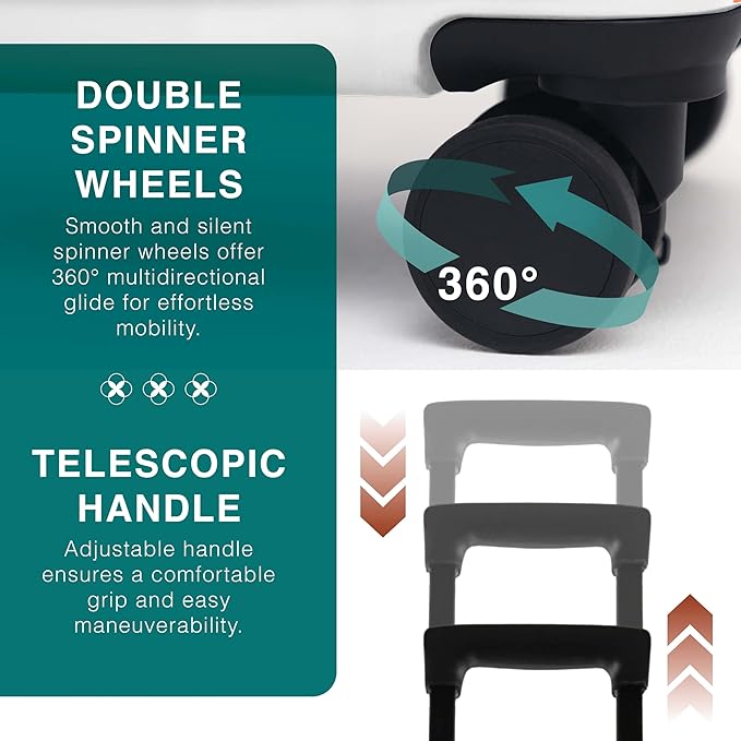 Luggage Sets 2 Piece, 24 Inch Suitcase and 28 Inch Luggage with Spinner Wheels, Durable Hard Shell Suitcase Set, Expandable Travel Suitcases with Wheels, White